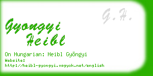 gyongyi heibl business card